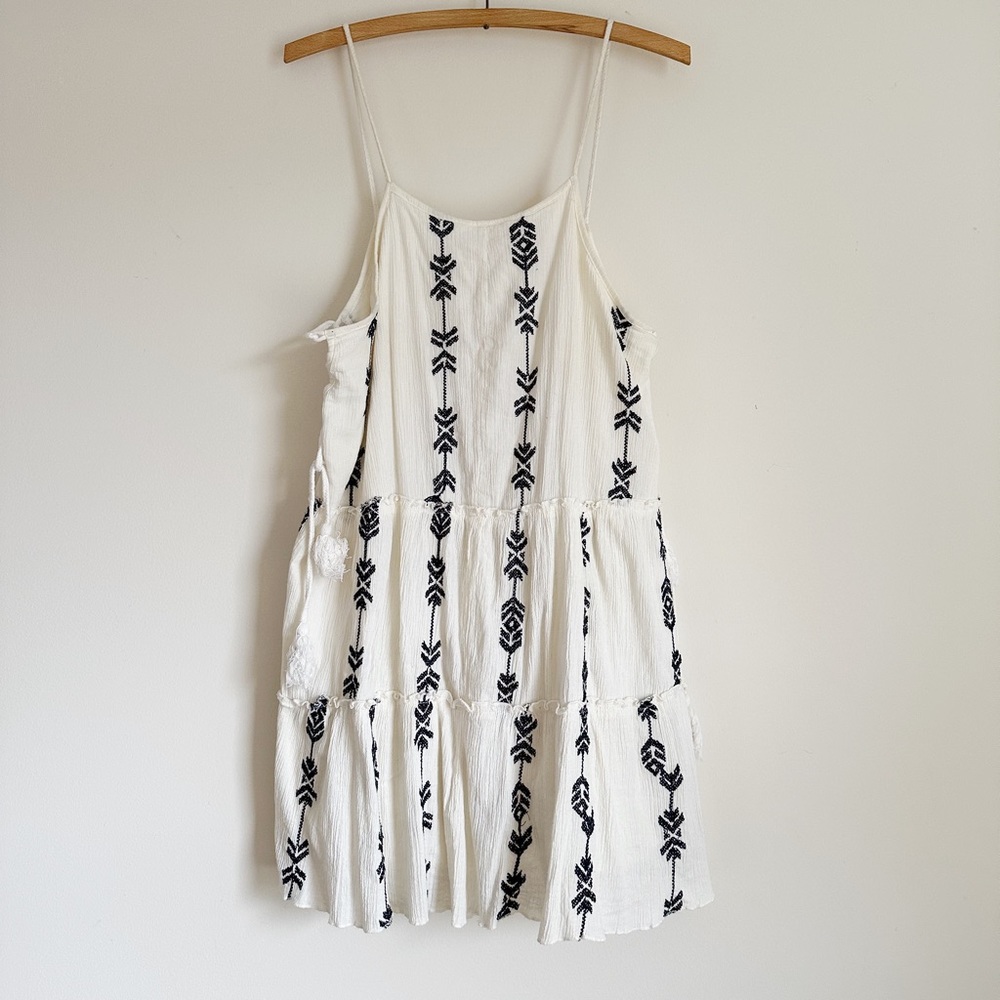 Zara gauzy white mini dress